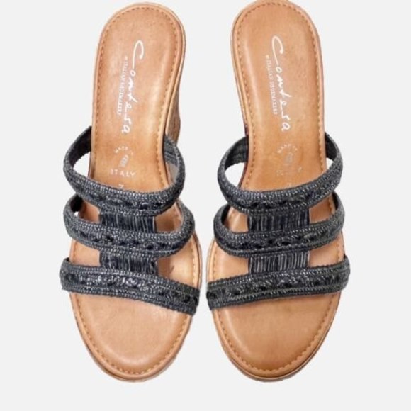 Italian Shoemakers Contesa Wedged Sandals Size 7 - Picture 6 of 6